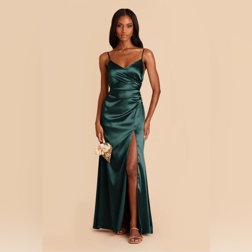 Birdy Grey Emerald Shiny Satin Catherine Dress